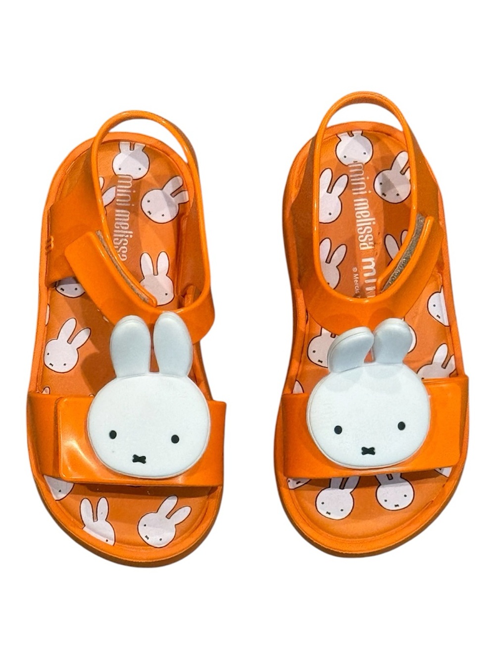 Melissa Kids Orange Bunny Strap Sandals